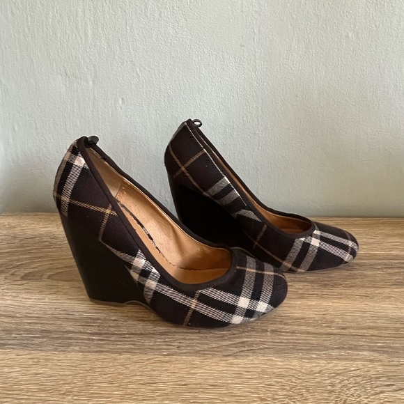 Sam Edelman Plaid Wedges - 7.5 - Picture 2 of 6